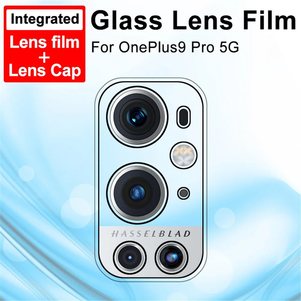 IMAK High Definition Anti-Scratch Tempered Glass Camera Lens Film + Lens Cap for OnePlus 9 Pro 5G - 2