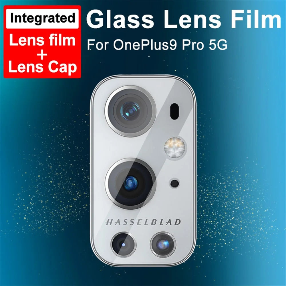 IMAK High Definition Anti-Scratch Tempered Glass Camera Lens Film + Lens Cap for OnePlus 9 Pro 5G - 3