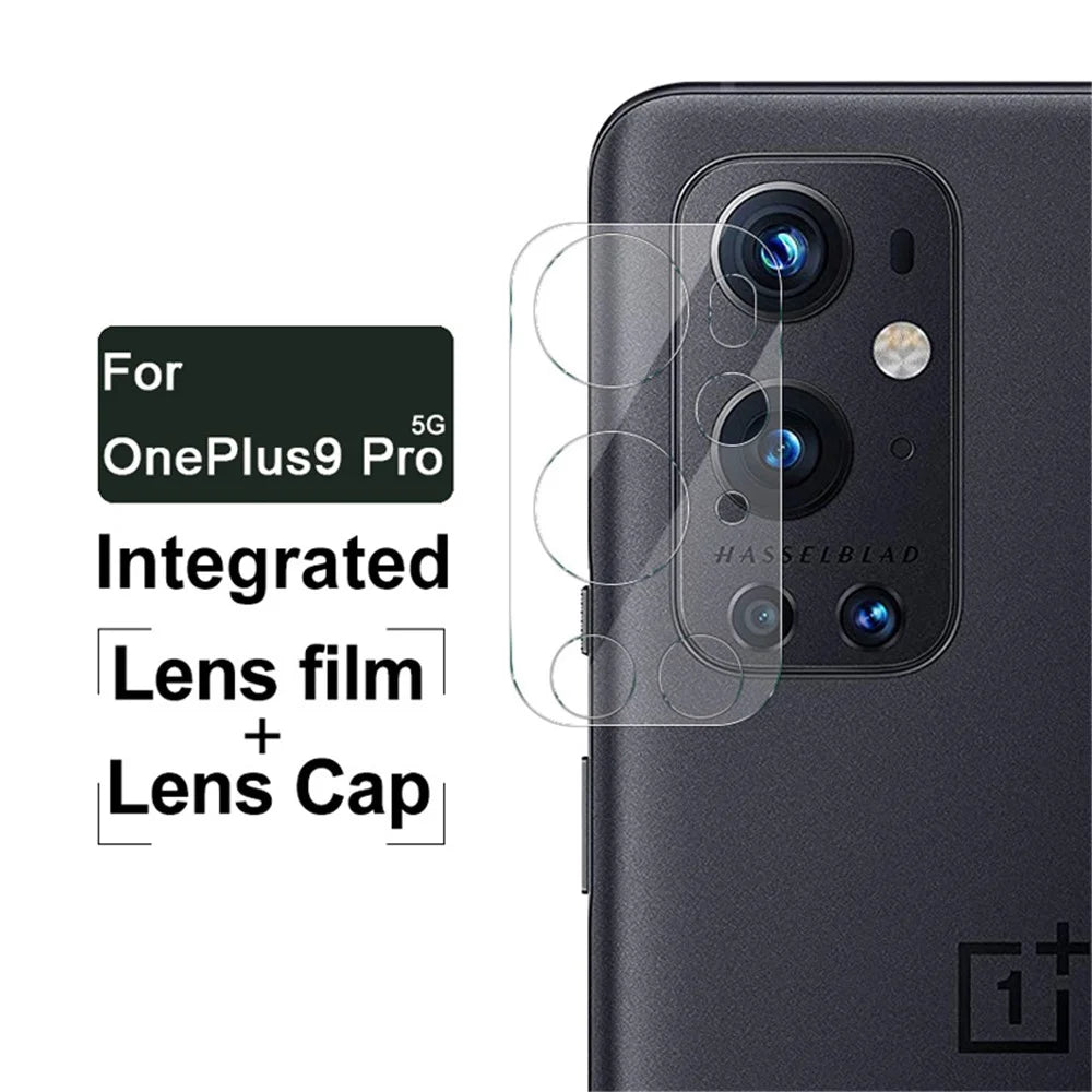 IMAK High Definition Anti-Scratch Tempered Glass Camera Lens Film + Lens Cap for OnePlus 9 Pro 5G - 4