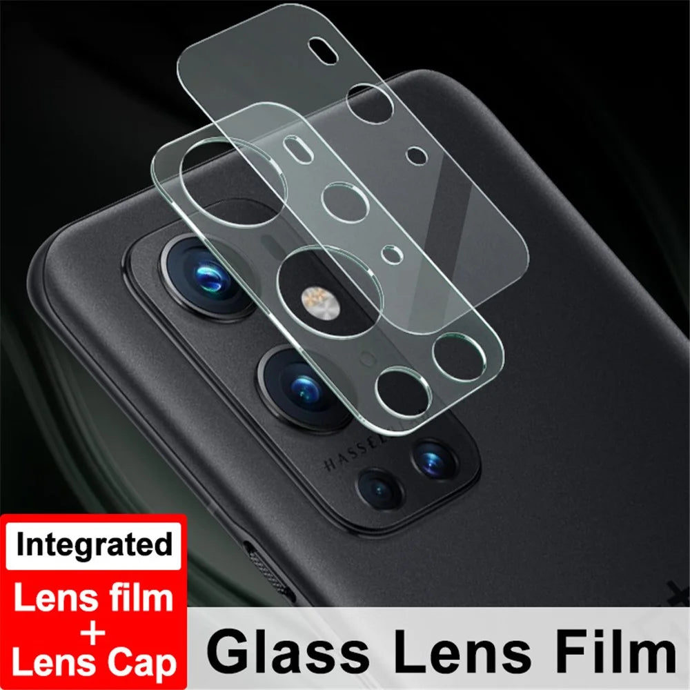 IMAK High Definition Anti-Scratch Tempered Glass Camera Lens Film + Lens Cap for OnePlus 9 Pro 5G - 5