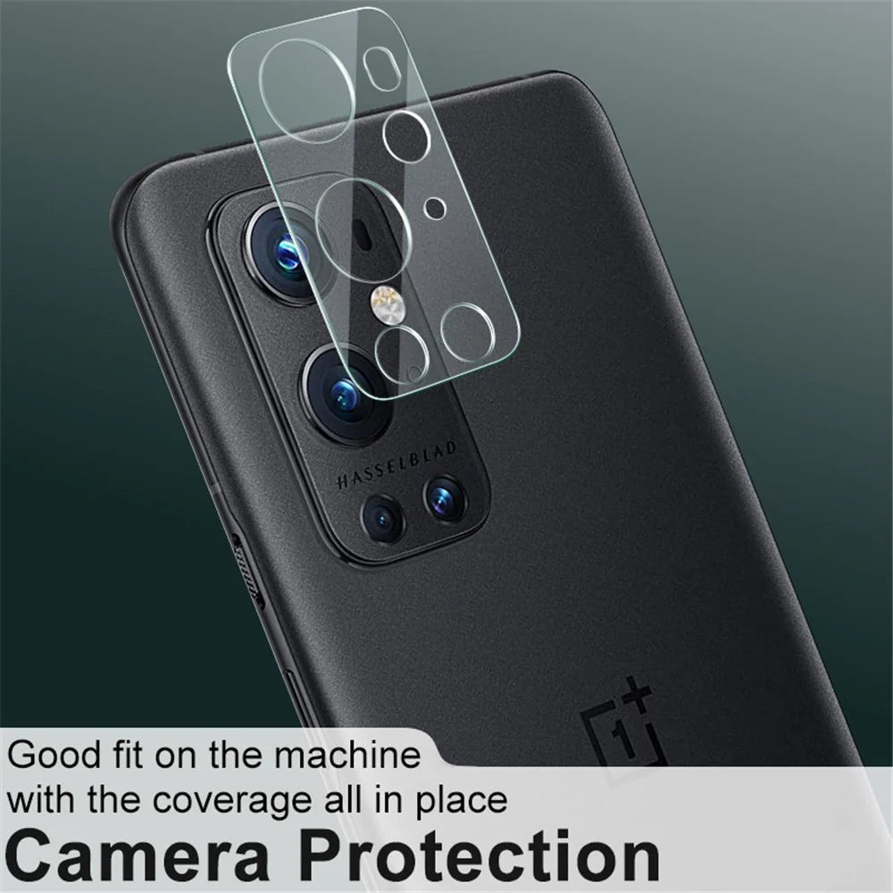 IMAK High Definition Anti-Scratch Tempered Glass Camera Lens Film + Lens Cap for OnePlus 9 Pro 5G - 7