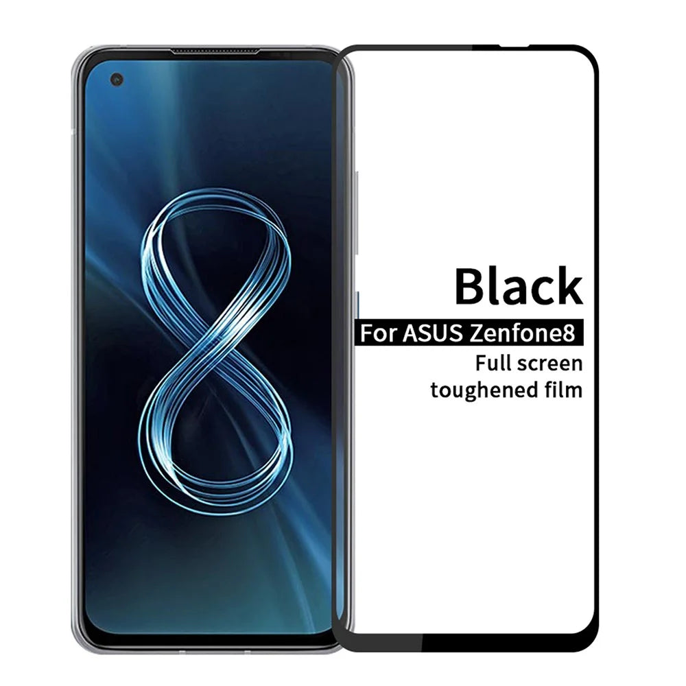 PINWUYO for Asus Zenfone 8/ZS590KS Tempered Glass Film Full Glue Anti-fingerprint Shatterproof Screen Protector (International Version) - 1