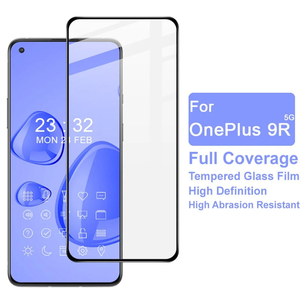 IMAK Pro+ Series Anti-explosion Full Screen Coverage Tempered Glass Screen Protector for OnePlus 9R - 3
