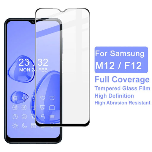 IMAK Pro+ Series Anti-explosion Full Screen Coverage Tempered Glass Screen Protector for Samsung Galaxy A12 / M12 - 2