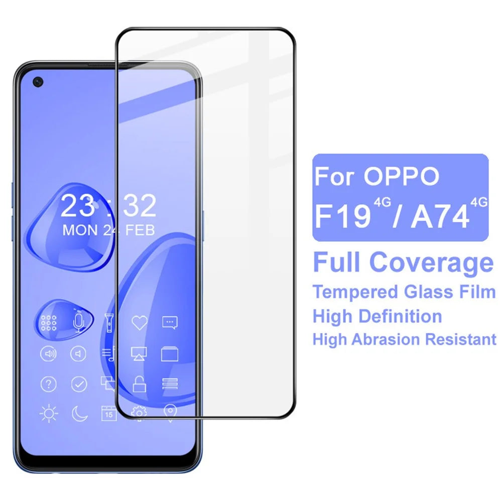 IMAK Pro+ Series Anti-explosion Full Screen Coverage Tempered Glass Screen Protector for Oppo F19 / Oppo A74 4G - 2