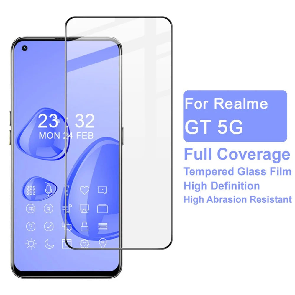 IMAK Pro+ Series Anti-explosion Full Screen Coverage Tempered Glass Screen Protector for Realme GT 5G/Q3 Pro 5G - 2