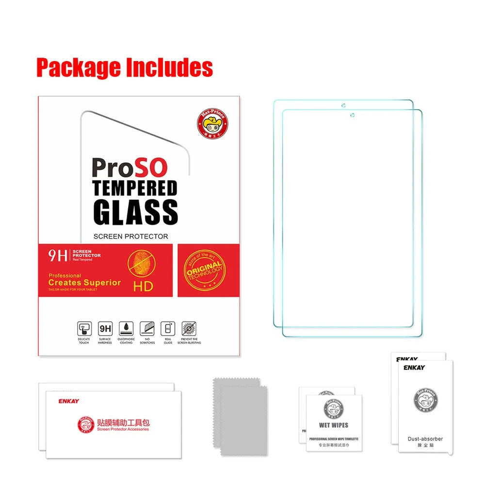 HAT PRINCE 2Pcs/Pack 0.33mm 9H 2.5D Ultra Clear Full Glue Tempered Glass Screen Protector for Lenovo Tab M10 HD Gen 2 Tablet LCD Film - 7
