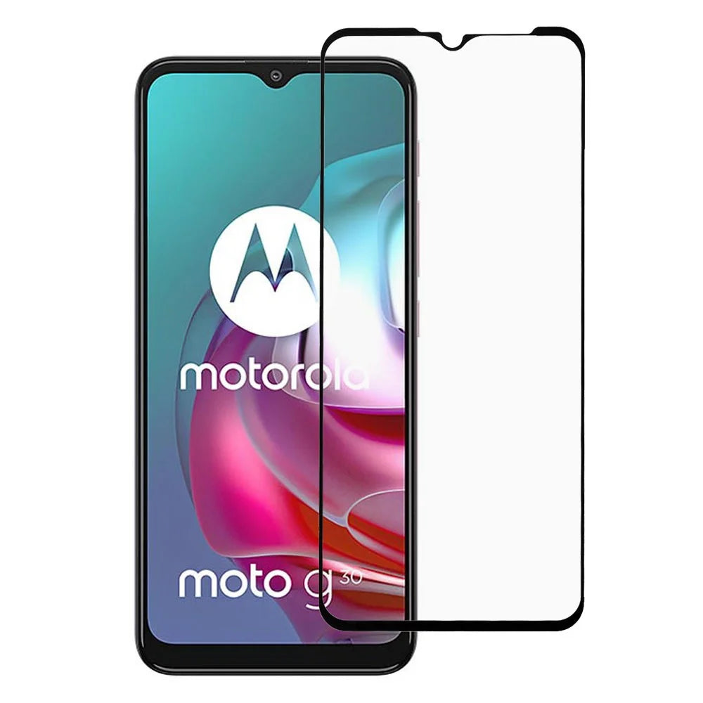 RURIHAI Ultra Thin 0.26mm 2.5D Solid Defense Tempered Glass Full Glue Screen Protector for Motorola Moto G10/G30 - 1