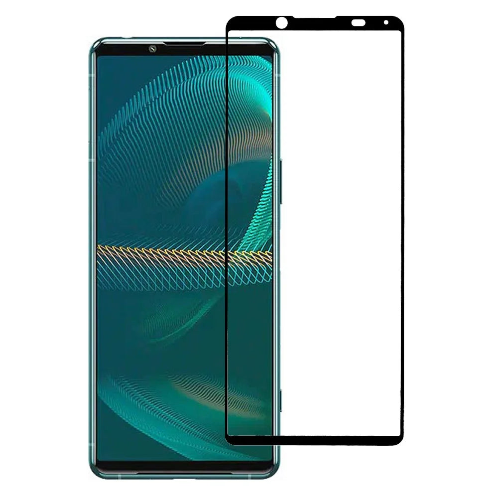 Silk Printing Full Coverage Tempered Glass Screen Protector Film (Full Glue) for Sony Xperia 5 III 5G - 1
