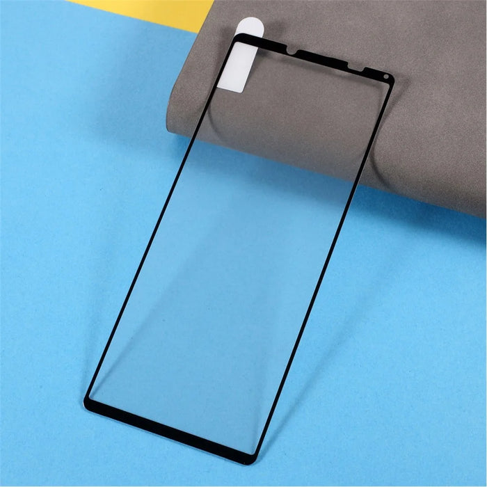 Silk Printing Tempered Glass Full Glue Anti-Burst Full Screen Coverage Protector for Sony Xperia 10 III 5G - 3
