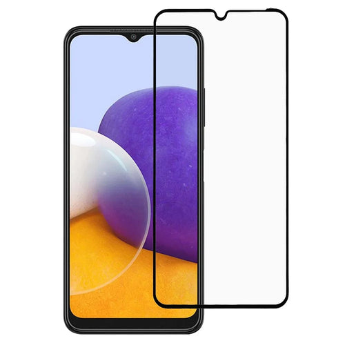 Complete Covering Silk Printing Tempered Glass Screen Protector Film [Full Glue] for Samsung Galaxy A22 4G (EU Version) - 1