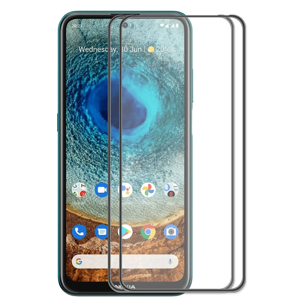 ENKAY HAT PRINCE 2PCS / Set Full Glue 9H Tempered Glass Complete Covering High Transparency Screen Protector for Nokia X10 / X20 - 1