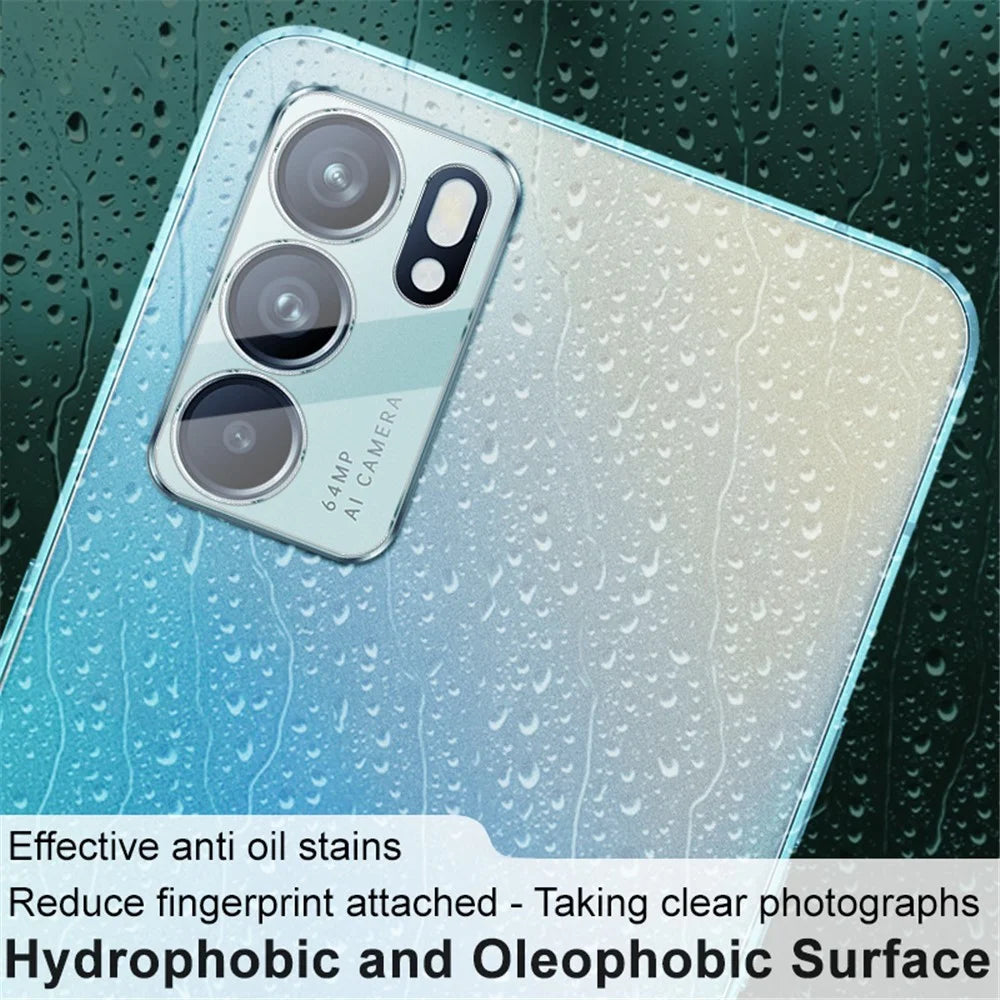 IMAK High Definition Tempered Glass Anti-Scratch Camera Lens Film + Acrylic Lens Cap for Oppo Reno6 5G - 4