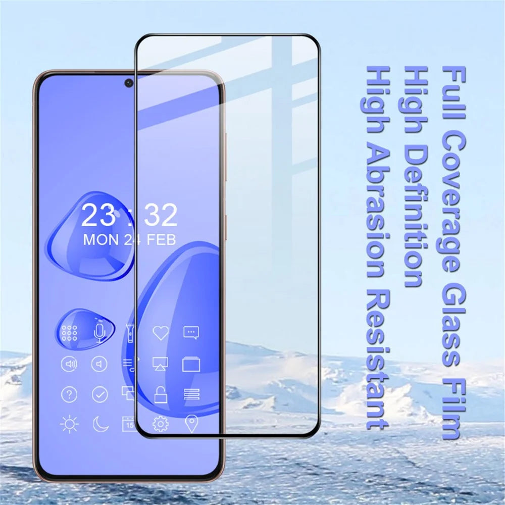 IMAK Pro+ Series Full Glue Tempered Glass Anti-Scratch Abrasion Resistant Complete Covering Screen Film for Samsung Galaxy S21 FE - 3