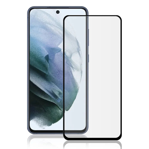AMORUS High Transparency Silk Printing Full Glue Tempered Glass Full Screen Covering Protector Film for Samsung Galaxy S21 FE - Black - 1