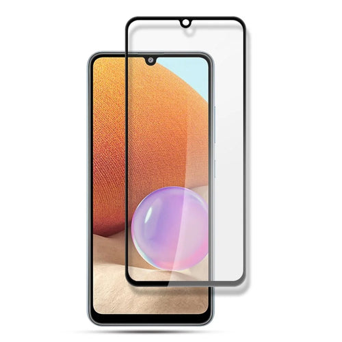 AMORUS Full Glue High Transparency Silk Printing Tempered Glass Full Screen Covering Protector Film for Samsung Galaxy A32 4G (EU Version) - Black - 1