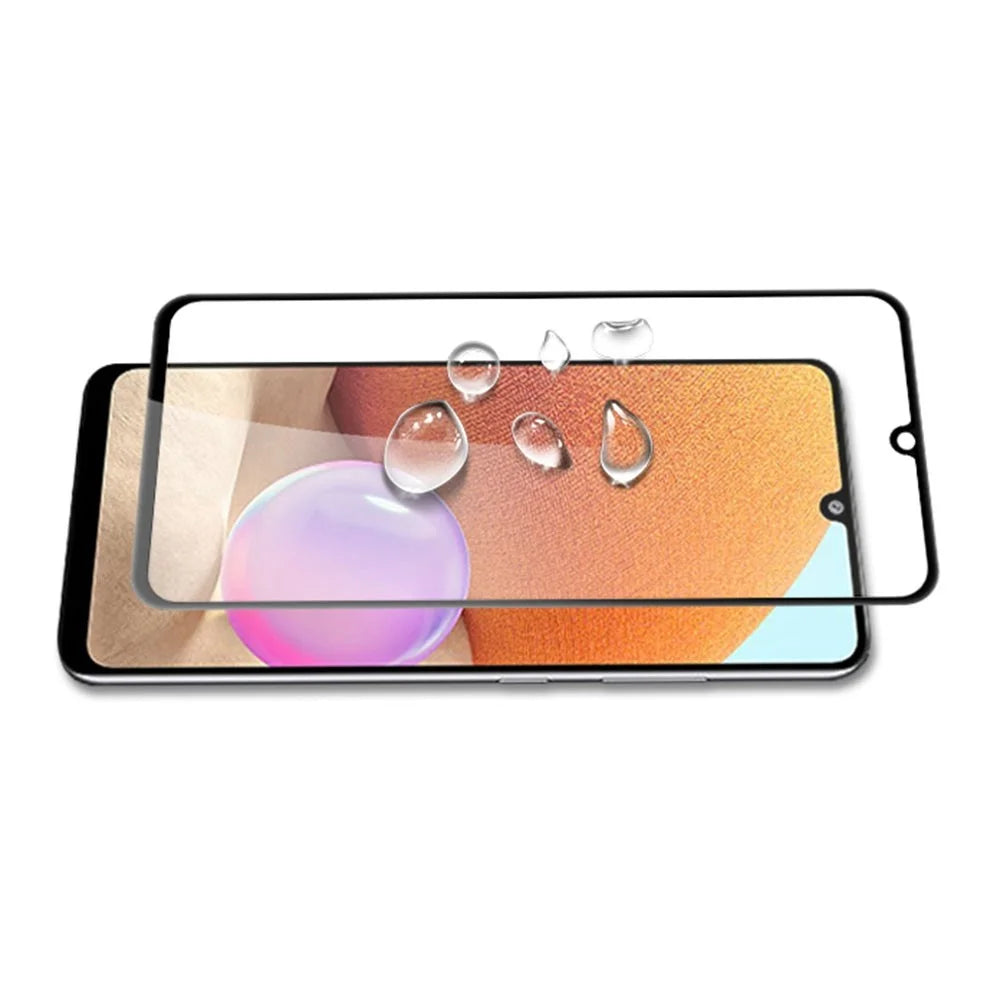 MOCOLO Silk Print HD Full Screen Coverage 9H Hardness Full Glue Tempered Glass Protector for Samsung Galaxy A32 4G (EU Version) - Black - 4