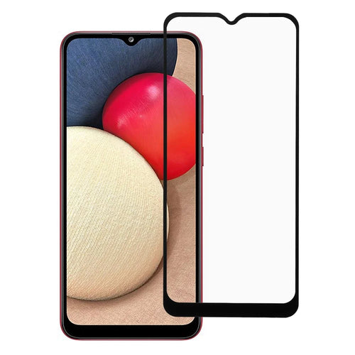 Silk Print Full Screen Coverage Anti-Explosion Full Glue Tempered Glass Protector Film for Samsung Galaxy A03s (164.2mm) - 1