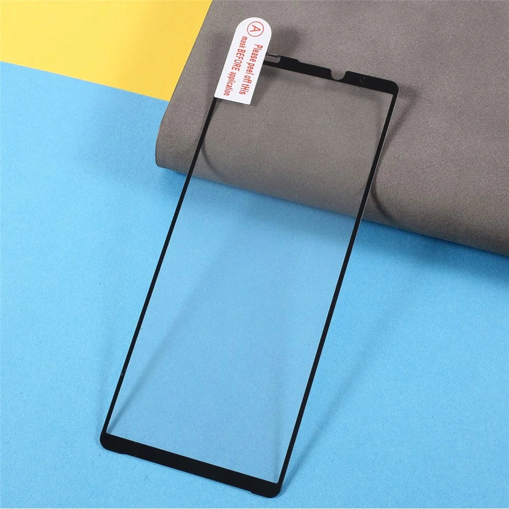 Full Glue Silk Print Full Screen Coverage Anti-Scratch Tempered Glass Protector Film for Sony Xperia 10 III 5G - 6