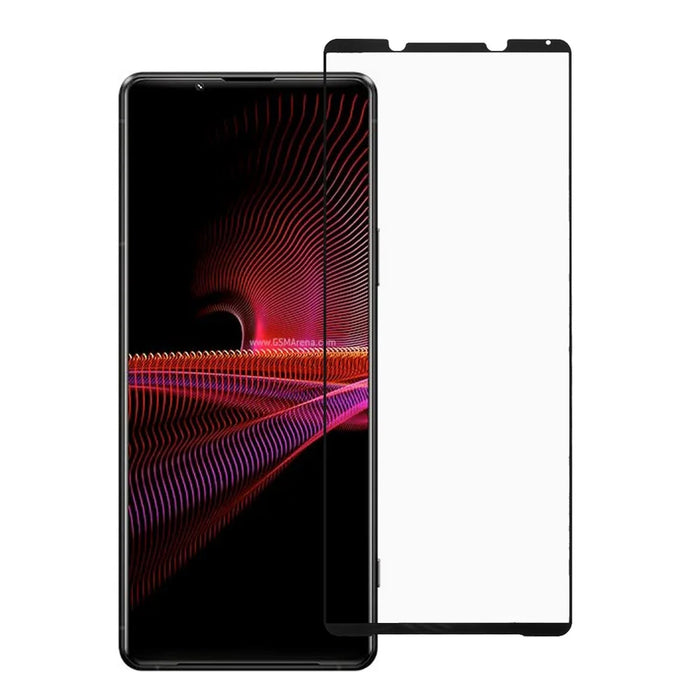 Anti-Explosion Full Glue Silk Print Tempered Glass Full Screen Coverage Protector Film for Sony Xperia 1 III 5G - 1