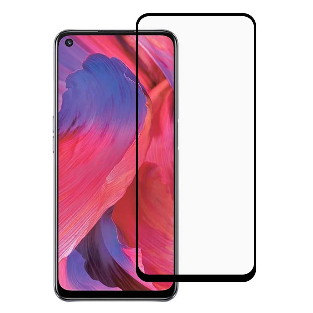 Full Glue Silk Print Anti-Scratch Full Screen Coverage Tempered Glass Protector Film for Oppo A54 5G - 1