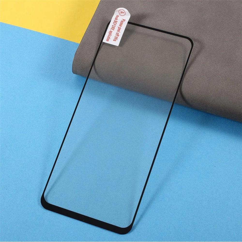 Full Glue Silk Print Anti-Scratch Full Screen Coverage Tempered Glass Protector Film for Oppo A54 5G - 6