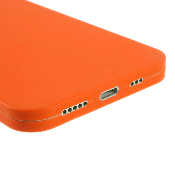 RURIHAI Full Covered Phone Case Drop-resistant Protective Cover with Screen Protector for iPhone 12 6.1 inch - Orange - 5
