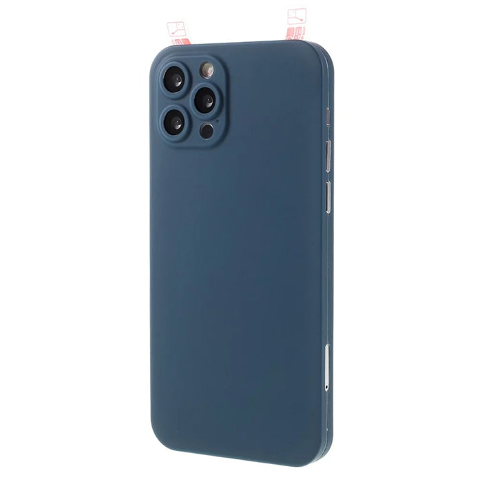 RURIHAI for iPhone 12 Pro 6.1 inch Full Body Shockproof Anti-Scratch Protective Case with Built-in Full Glue Screen Protector - Blue - 2