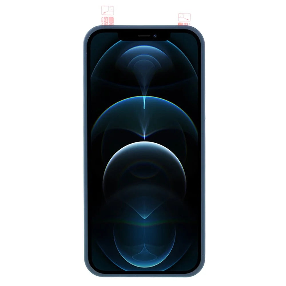 RURIHAI for iPhone 12 Pro 6.1 inch Full Body Shockproof Anti-Scratch Protective Case with Built-in Full Glue Screen Protector - Blue - 3