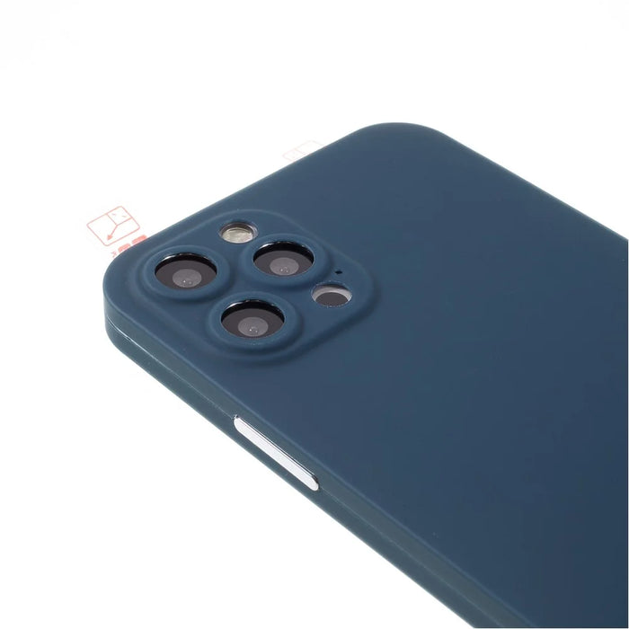 RURIHAI for iPhone 12 Pro 6.1 inch Full Body Shockproof Anti-Scratch Protective Case with Built-in Full Glue Screen Protector - Blue - 6