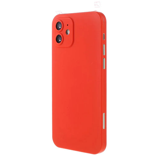 RURIHAI Full-Body Cell Phone Shell Cover Case Built-in Screen Protector for iPhone 12 mini 5.4 inch - Red - 2