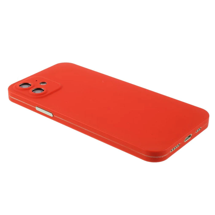 RURIHAI Full-Body Cell Phone Shell Cover Case Built-in Screen Protector for iPhone 12 mini 5.4 inch - Red - 4