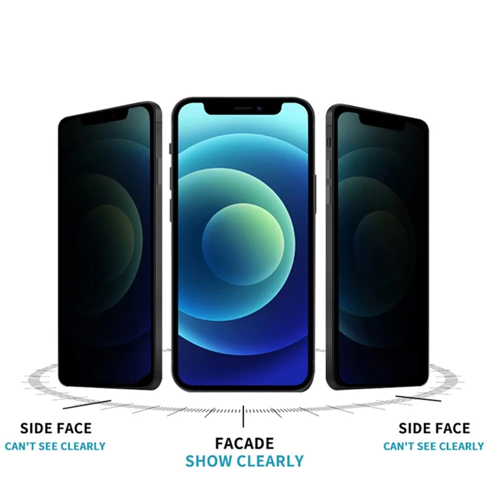 MOCOLO Full Glue Anti-peep Full Screen Coverage Silk Printing Tempered Glass Screen Protector Film for iPhone 12 6.1 inch/12 Pro 6.1 inch - 6