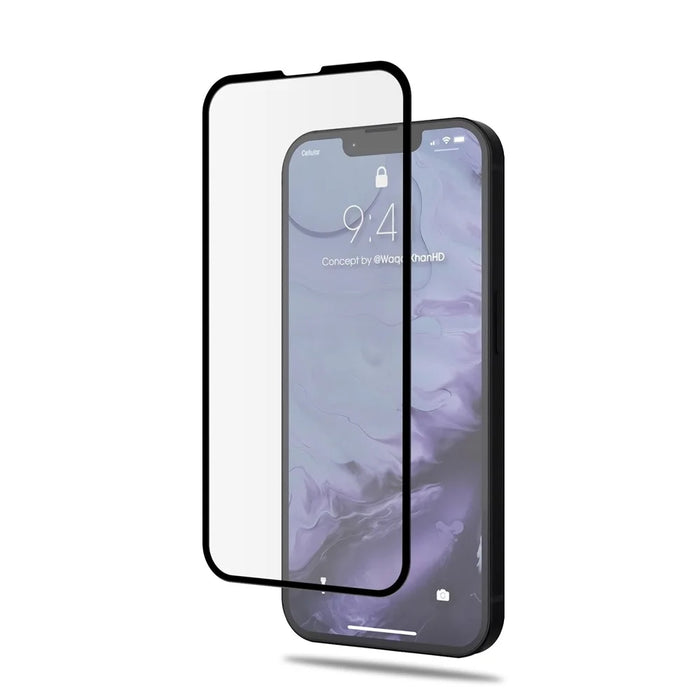 AMORUS 3D Curved Full Glue Full Screen Coverage Tempered Glass Protector Film for iPhone 13 Pro Max / 14 Plus - Black - 3