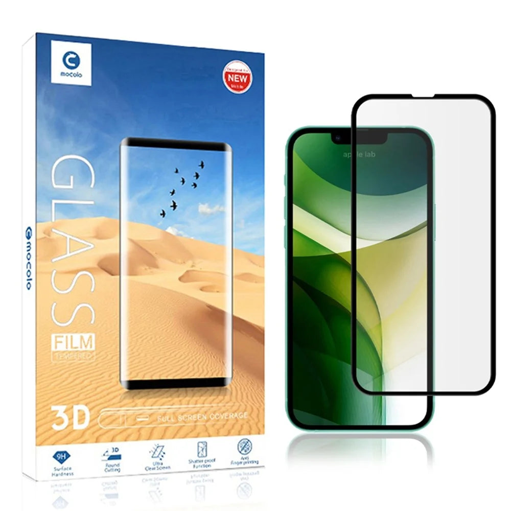 MOCOLO for iPhone 13 / 13 Pro / 14 Cold Carving 3D Curved Tempered Glass Film Full Size Full Glue HD Clear Screen Protector - 6