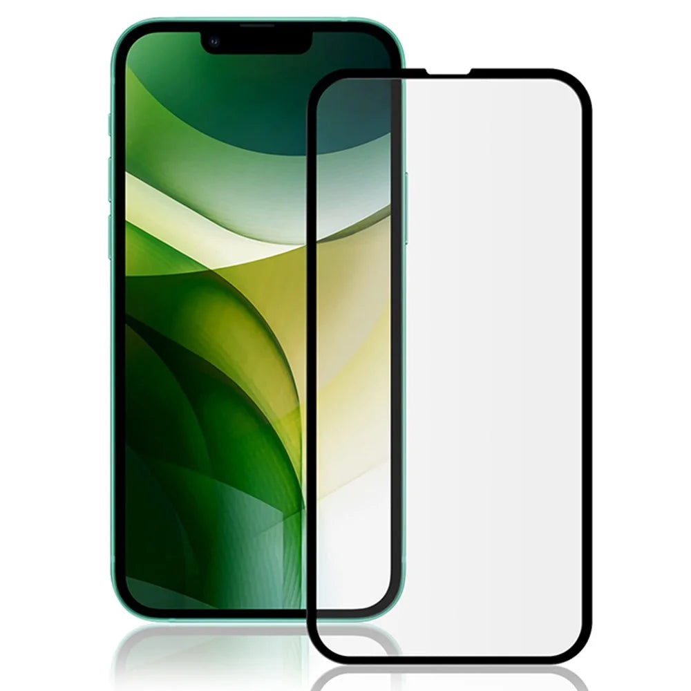 MOCOLO HD Silk Print Full Glue Full Screen Coverage 9H Tempered Glass Protector for iPhone 13 mini 5.4 inch - Black - 1