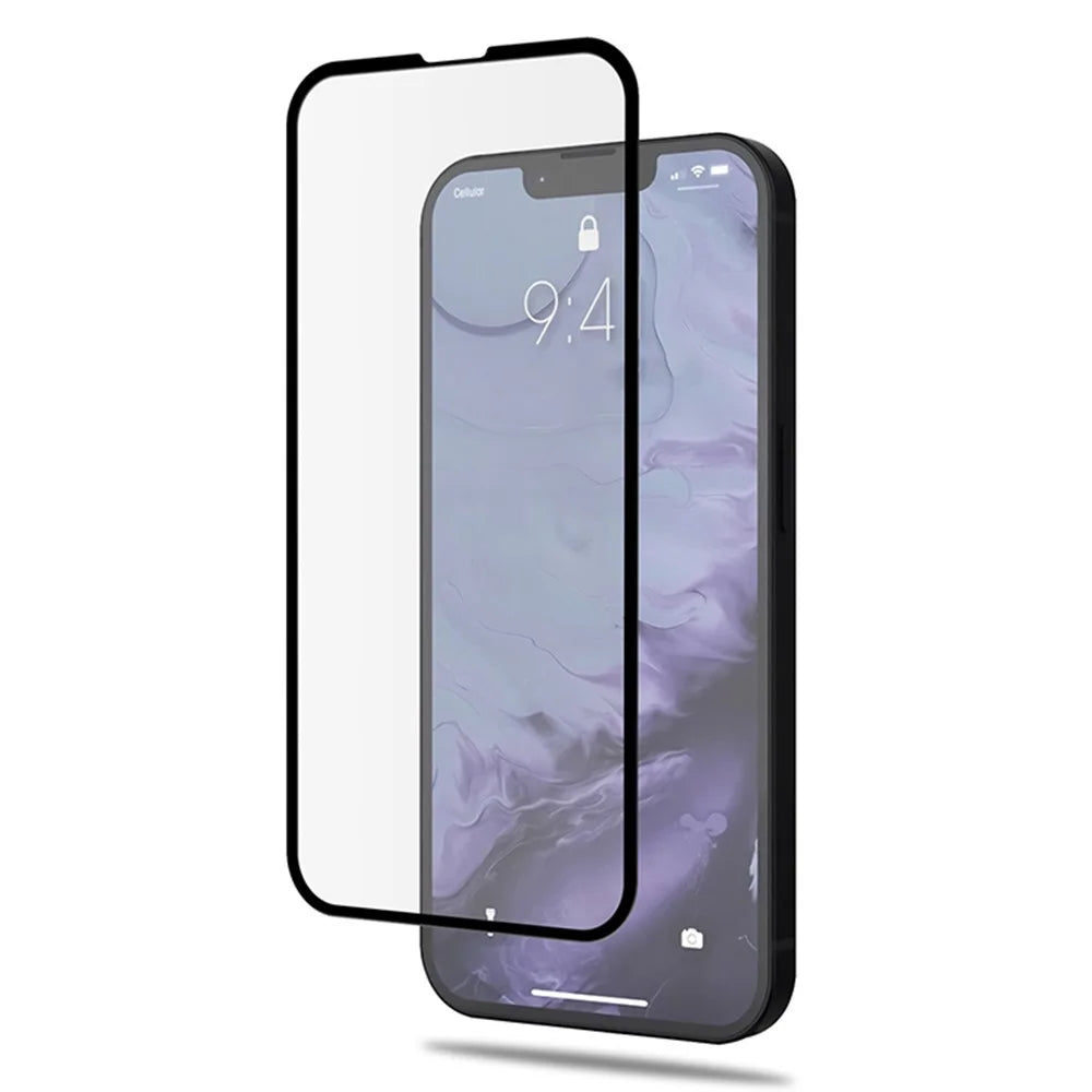 MOCOLO HD Silk Print Full Glue Full Screen Coverage 9H Tempered Glass Protector for iPhone 13 mini 5.4 inch - Black - 3