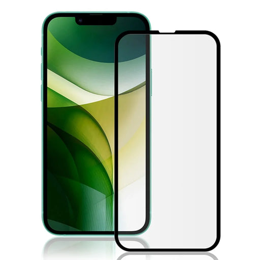 MOCOLO HD 9H Full Screen Coverage Silk Print Tempered Glass Full Glue Protector for iPhone 13 Pro Max / 14 Plus - Black - 1