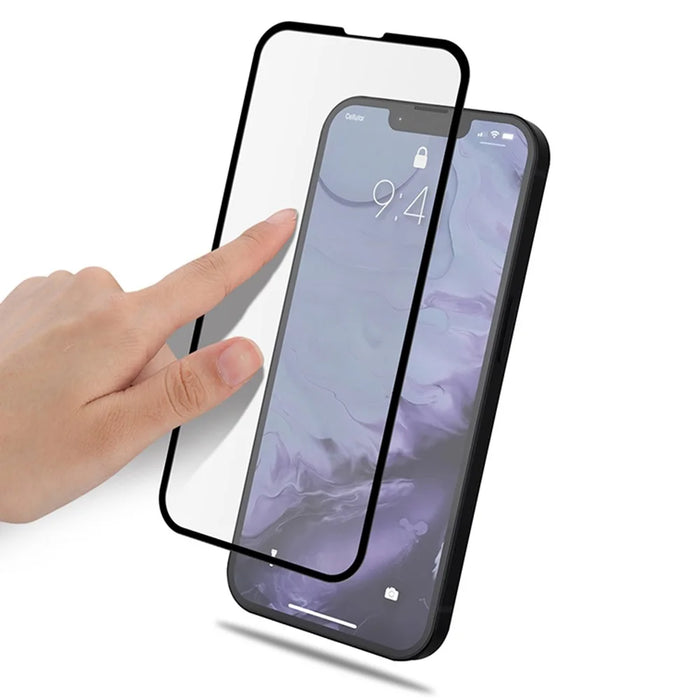 MOCOLO HD 9H Full Screen Coverage Silk Print Tempered Glass Full Glue Protector for iPhone 13 Pro Max / 14 Plus - Black - 4