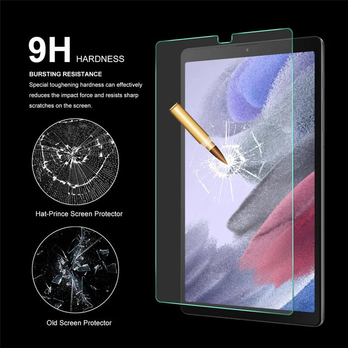 HAT PRINCE 2Pcs/Pack Full Glue 0.33mm 9H 2.5D Tempered Glass Full Screen Coverage Protector Film for Samsung Galaxy Tab A7 Lite 8.7-inch SM-T220 (Wi-Fi)/SM-T225 - 3