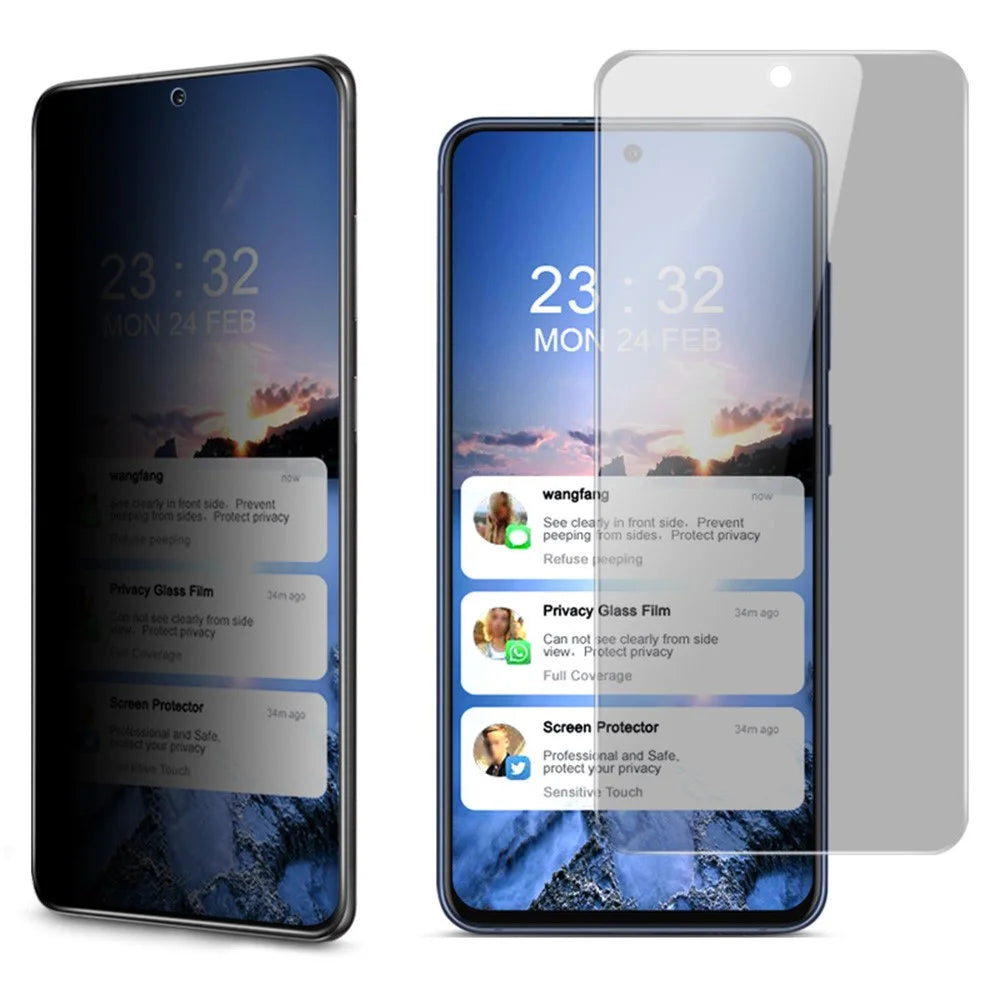 IMAK 9H Hardness Mirror Touch Anti-Peep Tempered Glass Film Protector for Samsung Galaxy S21 FE - 1