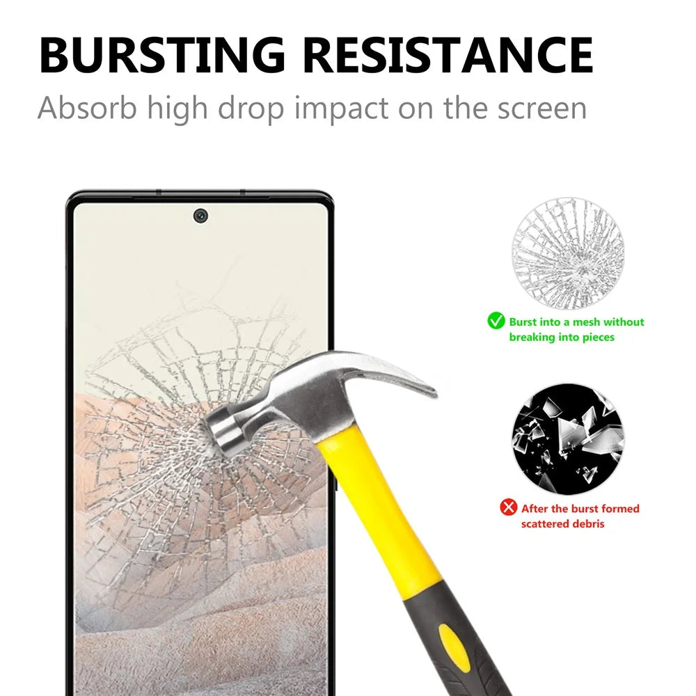 Anti-Explosion Tempered Glass Film Black Edges Full Glue Screen Protector for Google Pixel 6 - 3