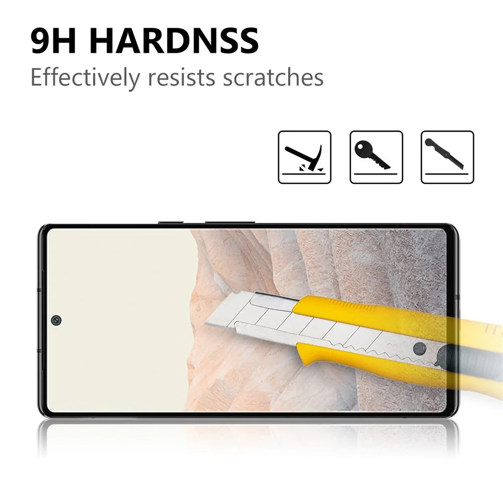 Anti-Explosion Tempered Glass Film Black Edges Full Glue Screen Protector for Google Pixel 6 - 4