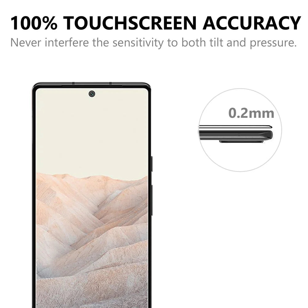 Anti-Explosion Tempered Glass Film Black Edges Full Glue Screen Protector for Google Pixel 6 - 7