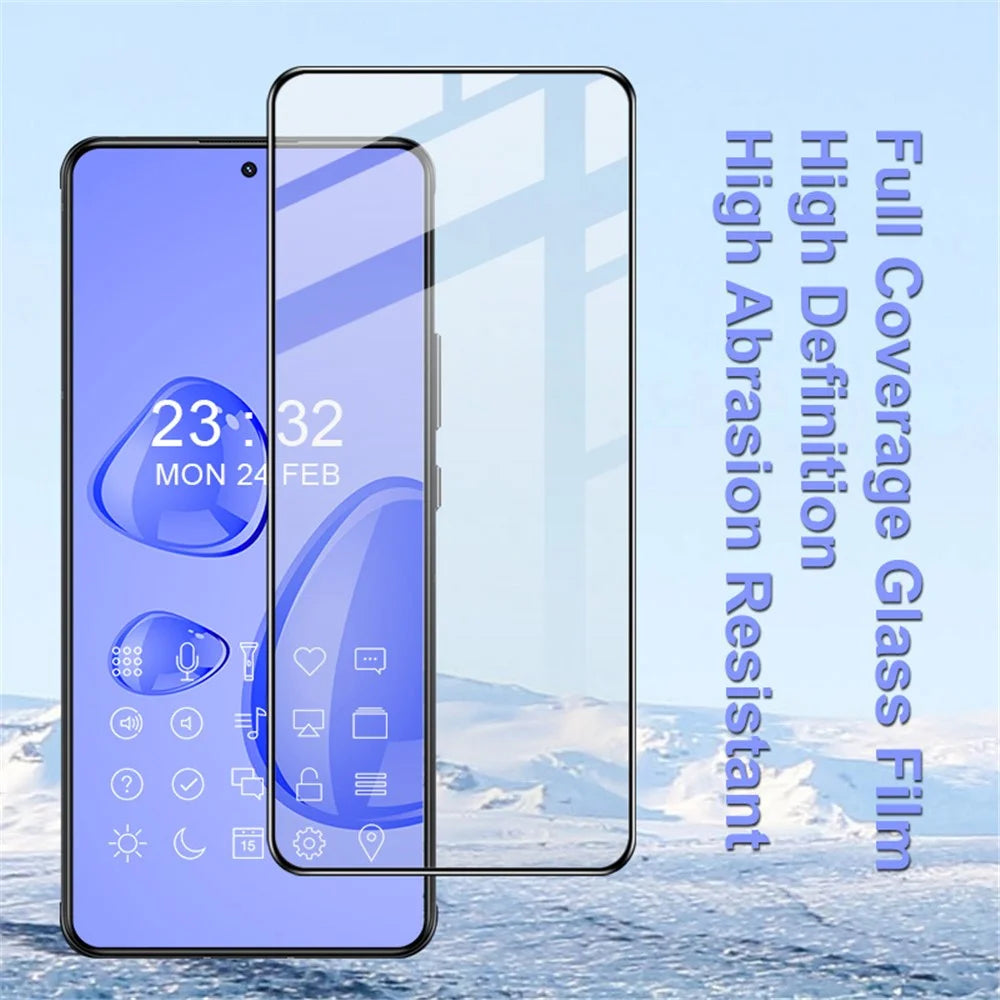 IMAK Pro+ Series for ZTE nubia Red Magic 6R Full Coverage Full Glue Screen Protector High Definition Clear 9H Hardness Tempered Glass Film - 4