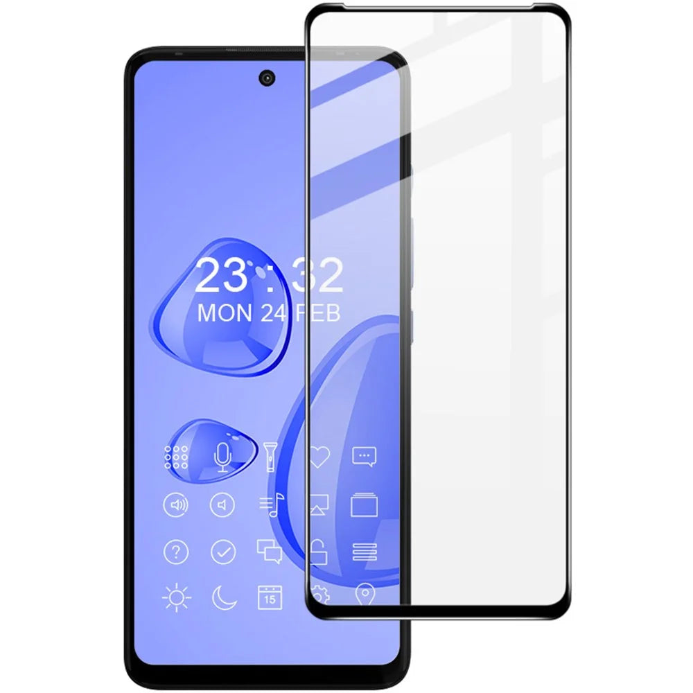 IMAK Pro+ Series for Motorola Moto G40 Fusion / Moto G60 Full Coverage Full Glue Tempered Glass Film Case Friendly Anti-Scratch Screen Protector - 1