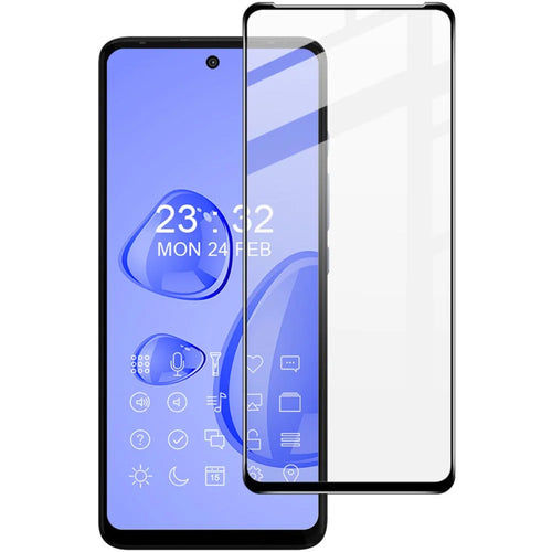 IMAK Pro+ Series for Motorola Moto G40 Fusion / Moto G60 Full Coverage Full Glue Tempered Glass Film Case Friendly Anti-Scratch Screen Protector - 1