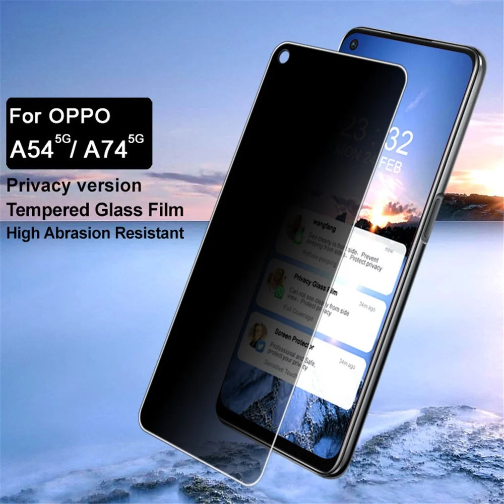 IMAK for Oppo A74 5G / A54 5G / 4G 9H Anti-Spy Anti-Peep Screen Protector Shatterproof Bubble Free Film - 2