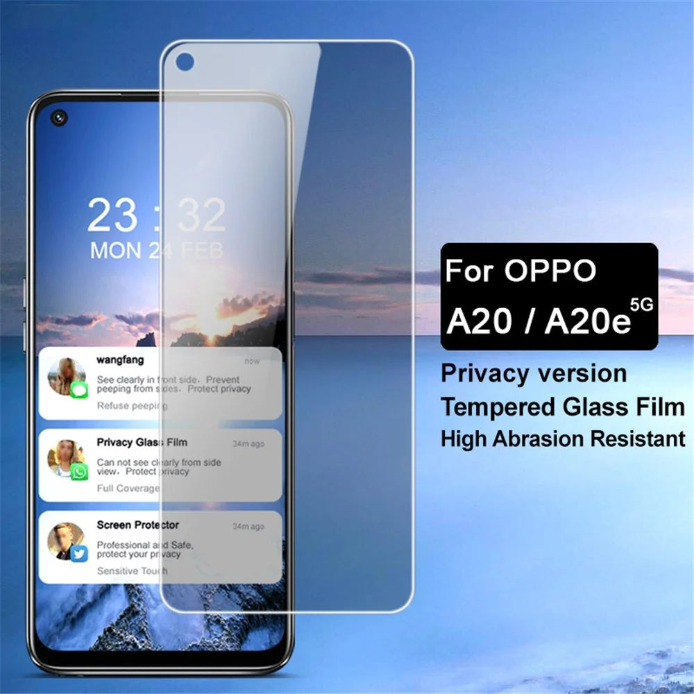 IMAK for Oppo A74 5G / A54 5G / 4G 9H Anti-Spy Anti-Peep Screen Protector Shatterproof Bubble Free Film - 3