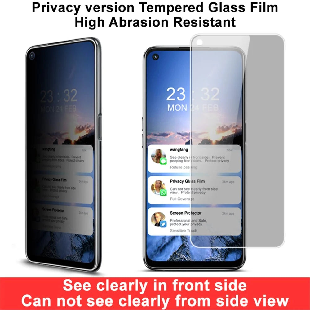 IMAK for Oppo A74 5G / A54 5G / 4G 9H Anti-Spy Anti-Peep Screen Protector Shatterproof Bubble Free Film - 4
